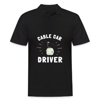 Aerial Tram Tramway Cable Car Cableway Gondola - Men's Polo Shirt - black - Front - Kai (181cm)