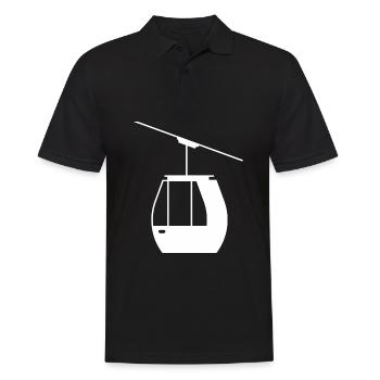 Aerial Tram Tramway Cable Car Cableway Gondola - Men's Polo Shirt - black - Front - Kai (181cm)