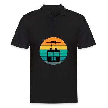 Aerial Tram Tramway Cable Car Cableway Gondola - Men's Polo Shirt - black - Front - Kai (181cm)