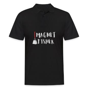 Magnet Fishing Magnet Fisher Fisherman - Männer Poloshirt - Schwarz - Vorne - Kai (181cm)