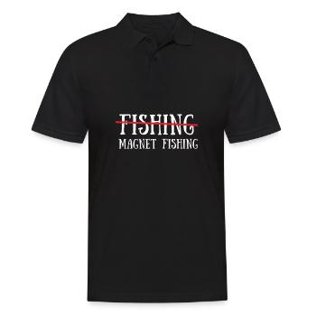 Magnet Fishing Magnet Fisher Fisherman - Men's Polo Shirt - black - Front - Kai (181cm)