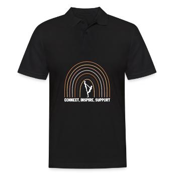 Acroyoga Manual Acro Yoga Yogi - Männer Poloshirt - Schwarz - Vorne - Kai (181cm)