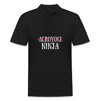 Acroyoga Manual Acro Yoga Yogi - Männer Poloshirt - Schwarz - Vorne - Kai (181cm)
