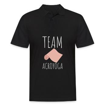 Acroyoga Manual Acro Yoga Yogi - Männer Poloshirt - Schwarz - Vorne - Kai (181cm)