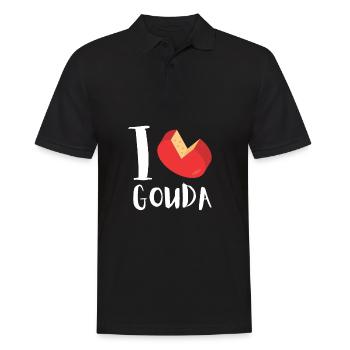 Cheesemonger Cheese Maker Gouda Lover - Männer Poloshirt - Schwarz - Vorne - Kai (181cm)