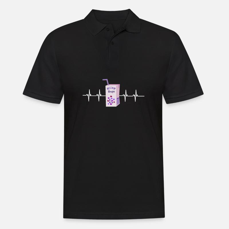 Organic Grape Juice Bottles - Männer Poloshirt - Schwarz