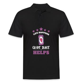 Organic Grape Juice Bottles - Männer Poloshirt - Schwarz - Vorne - Kai (181cm)