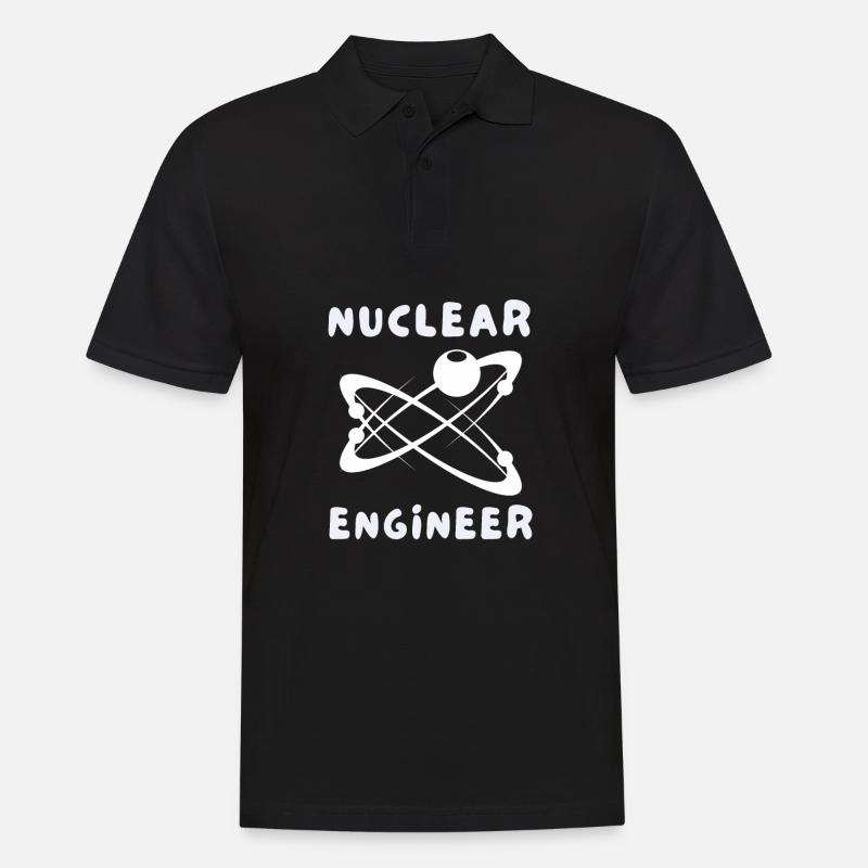 Uranium Fission Nuclear Engineering Theme - Männer Poloshirt - Schwarz
