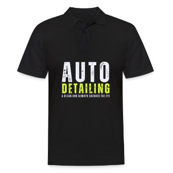 Mobile Car Polisher Waxer Interior Car Detailer - Männer Poloshirt - Schwarz - Vorne - Kai (181cm)