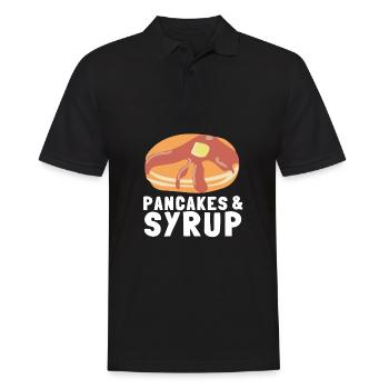 Syrup For Pancakes Flipping Flapjack Breakfast - Men's Polo Shirt - black - Front - Kai (181cm)