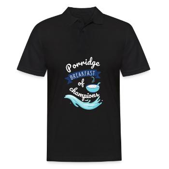 Cereal Grits Kasha Upma Rice And Morning Cornmeal - Men's Polo Shirt - black - Front - Kai (181cm)