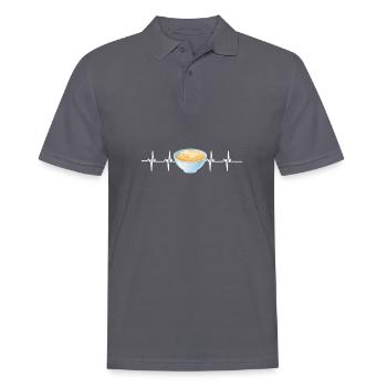 Cereal Grits Kasha Upma Rice And Morning Cornmeal - Men's Polo Shirt - charcoal grey - Front - Nico (186cm)