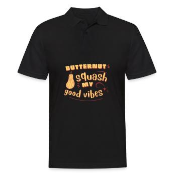 Fresh Farmers Market, Organic Butternut Squash My - Männer Poloshirt - Schwarz - Vorne - Kai (181cm)