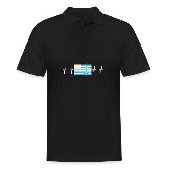Breton Breizh Pur Beurre Heartbeat - Humour - Polo Homme - noir - Devant - Kai (181cm)