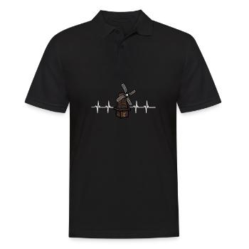 Netherlands Holland Windmill - Men's Polo Shirt - black - Front - Kai (181cm)