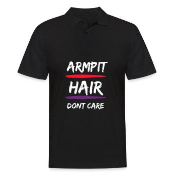 Féministe Anti Rasage Corps Velu - Polo Homme - noir - Devant - Kai (181cm)