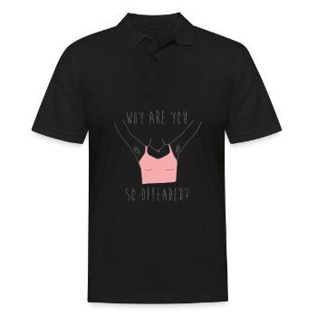 Féministe Anti Rasage Corps Velu - Polo Homme - noir - Devant - Kai (181cm)