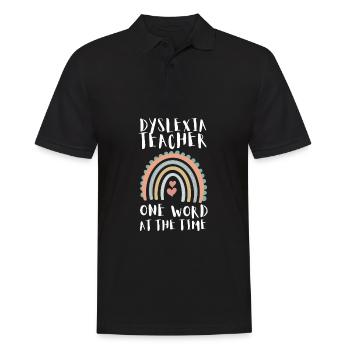 Mois de la sensibilisation à la thérapie de lecture dyslexique, Dyslexie - Polo Homme - noir - Devant - Kai (181cm)