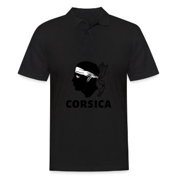 Corse Corsu Corssica 2B Head De Maure Corsica - Men's Polo Shirt - black - Front - Kai (181cm)