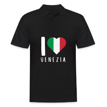 Venice Gondola Italy Venezia - Männer Poloshirt - Schwarz - Vorne - Kai (181cm)