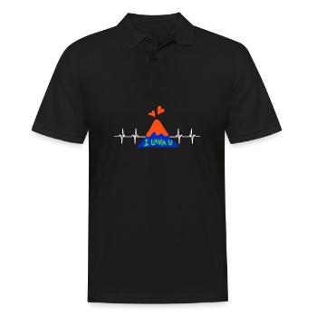 Volcanologues Géologue Magma Volcano - Polo Homme - noir - Devant - Kai (181cm)
