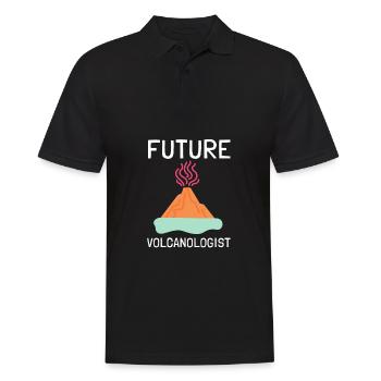 Volcanologues Géologue Magma Volcano - Polo Homme - noir - Devant - Kai (181cm)