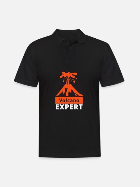 Volcanologists Geologist Magma Volcano - Männer Poloshirt - Schwarz