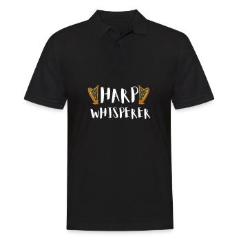 Harp Player Musician Musical Harpist - Männer Poloshirt - Schwarz - Vorne - Kai (181cm)