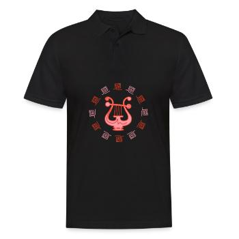 Harp Player Musician Musical Harpist - Männer Poloshirt - Schwarz - Vorne - Kai (181cm)