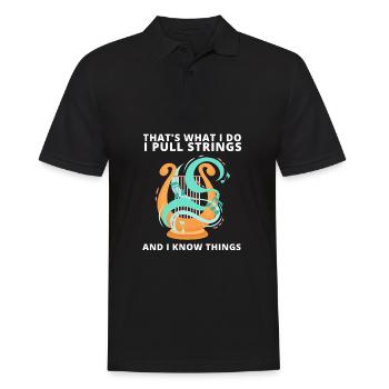 Harp Player Musician Musical Harpist - Männer Poloshirt - Schwarz - Vorne - Kai (181cm)
