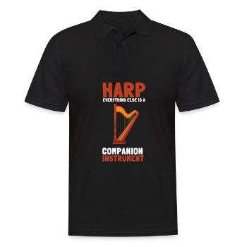Harp Player Musician Musical Harpist - Männer Poloshirt - Schwarz - Vorne - Kai (181cm)
