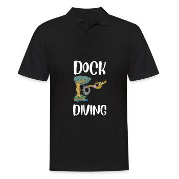 Dock Diving Canine Water Sport Dog Dock Jumping - Men's Polo Shirt - black - Front - Kai (181cm)