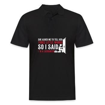 Lockpick Lockpicking Professional Locksmith - Männer Poloshirt - Schwarz - Vorne - Kai (181cm)