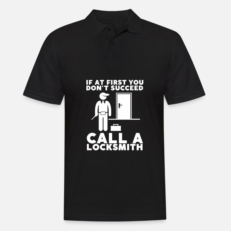 Lockpick Lockpicking Professional Locksmith - Männer Poloshirt - Schwarz