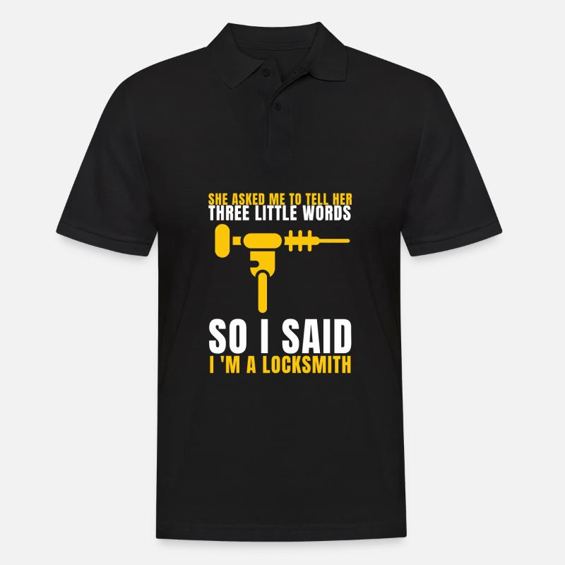 Lockpick Lockpicking Professional Locksmith - Männer Poloshirt - Schwarz