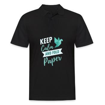 Artisanat de pliage de papier japonais Origami Master - Polo Homme - noir - Devant - Kai (181cm)
