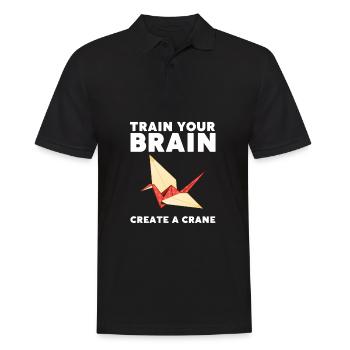 Artisanat de pliage de papier japonais Origami Master - Polo Homme - noir - Devant - Kai (181cm)