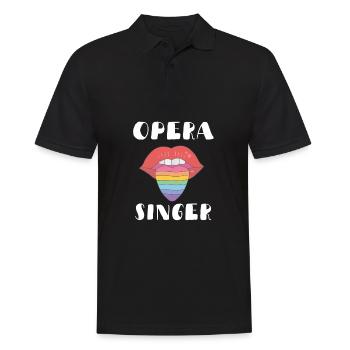 Tenor Singer Choir Vocalist Theatre Student, Opera - Männer Poloshirt - Schwarz - Vorne - Kai (181cm)