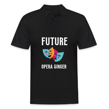Tenor Singer Choir Vocalist Theatre Student, Opera - Männer Poloshirt - Schwarz - Vorne - Kai (181cm)