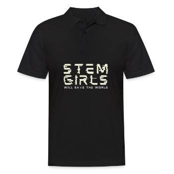 Female Stem Scientist Technology Student, - Men's Polo Shirt - black - Front - Kai (181cm)