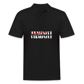 Female Stem Scientist Technology Student, - Men's Polo Shirt - black - Front - Kai (181cm)