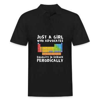 Female Stem Scientist Technology Student, - Men's Polo Shirt - black - Front - Kai (181cm)