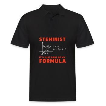 Female Stem Scientist Technology Student, - Men's Polo Shirt - black - Front - Kai (181cm)
