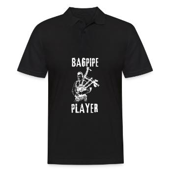Bagpipe Teacher Player Scotsman Bagpiping - Männer Poloshirt - Schwarz - Vorne - Kai (181cm)