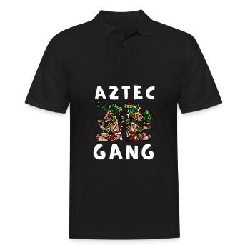 Calendario Azteca Mexican Heritage Maya Aztec - Polo Homme - noir - Devant - Kai (181cm)