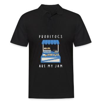 Probiotiques Produits laitiers, Yogourt glacé - Polo Homme - noir - Devant - Kai (181cm)