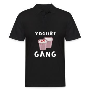 Probiotiques Produits laitiers, Yogourt glacé - Polo Homme - noir - Devant - Kai (181cm)