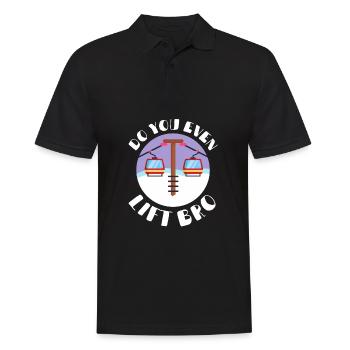 Do You Even Lift Bro Ski - Männer Poloshirt - Schwarz - Vorne - Kai (181cm)