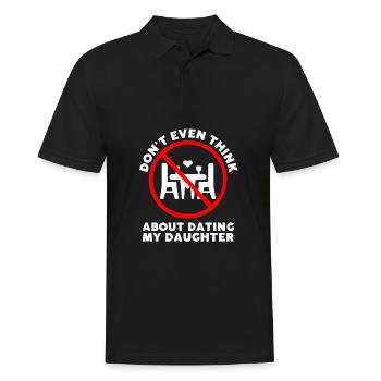 Fille protectrice papa, sortir avec ma fille - Polo Homme - noir - Devant - Kai (181cm)