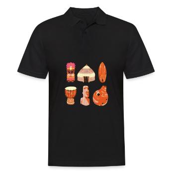 Maori Hei Tiki Tribal Tattoo Nouvelle-Zélande - Polo Homme - noir - Devant - Kai (181cm)